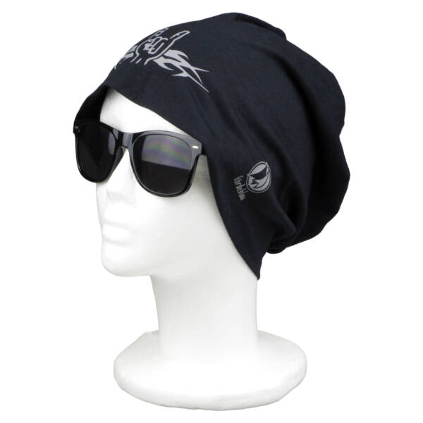 Beanie Mütze Metal Hand Pommesgabel