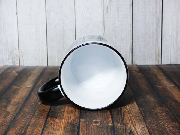 Kaffeetasse schwarzer Henkel