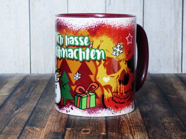 Lustige Tasse ich hasse Weihnachten