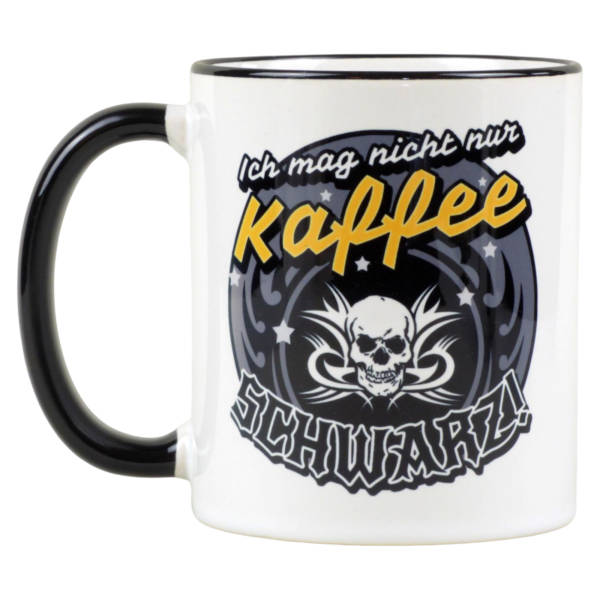 Skull Kaffeebecher mit lustigem Spruch als Geschenkidee