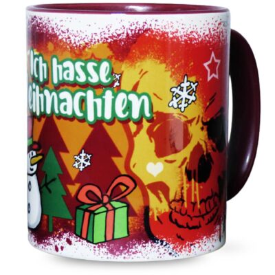 Lustige Tasse für Glühwein ‘Ich hasse Weihnachten’
