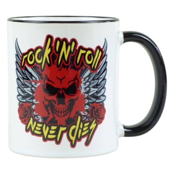 Totenkopf Tasse im Heavy Metal Design aus Keramik