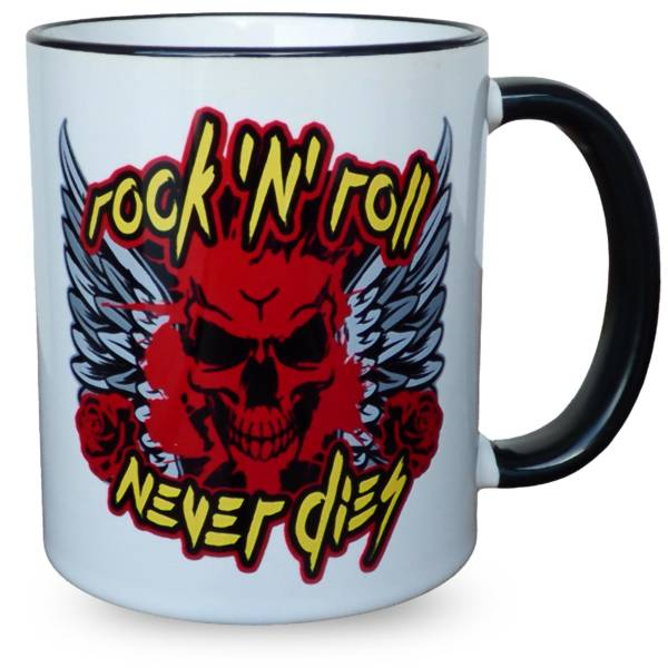 Totenkopf-Tasse Rock'n Roll