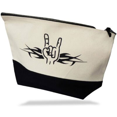 Große Canvas Kosmetiktasche Metal Hand für Hardrock Fans