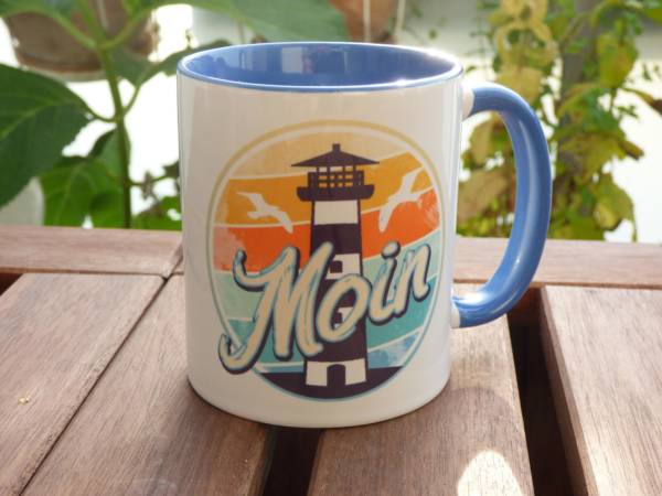 Maritimes Geschenk Moin Tasse