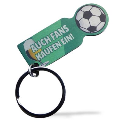 Lustiger Einkaufswagenlöser für Fussball-Fans ‘auch Fans kaufen ein’