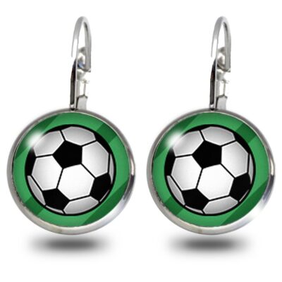 12mm hängende Brisur Ohrringe für Fussball Fans