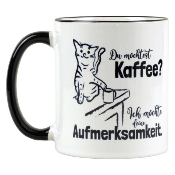 Kaffeebecher mit niedlichem Katzenmotiv als Geschenk