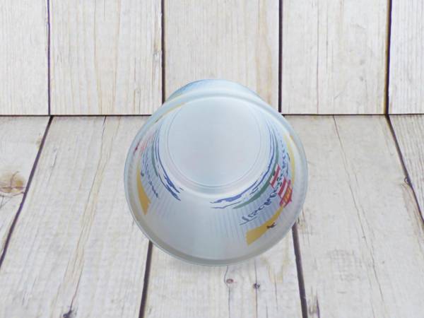 Kleiner Glas Teelichthalter 'Tischleuchtturm' mit maritimem Motiv