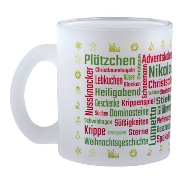 Lustige Punschtasse mit Wortwolke
