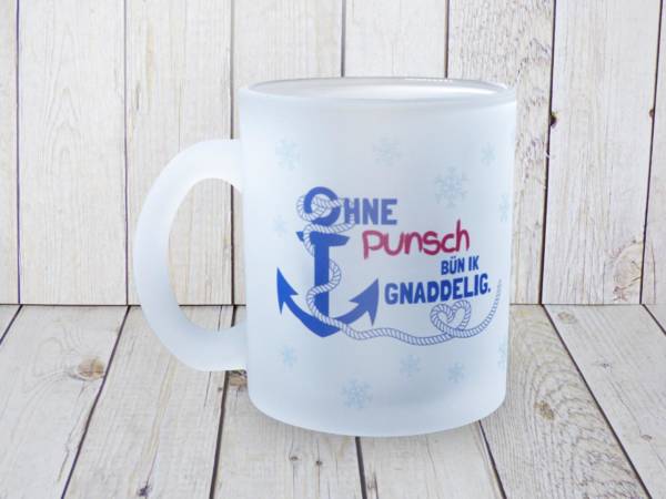 Punsch-Tasse mit plattdeutschem Spruch