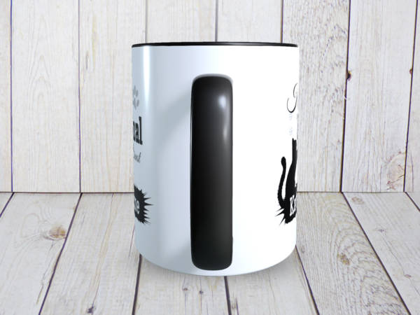 Lustige Katzentasse mit Katzenmotiv und Spruch personalisierbar