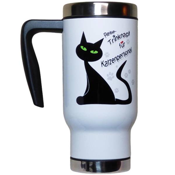 Thermobecher Edelstahl Katze