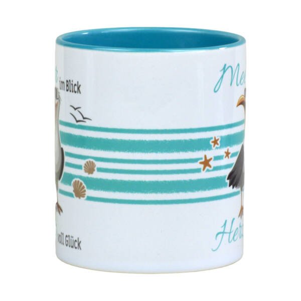 Keramik Kaffeebecher mit Meeresmotiv