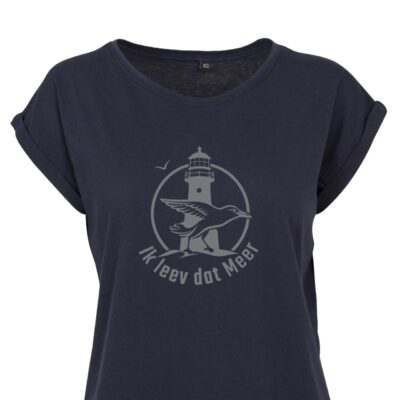 Maritimes Damen T Shirt plattdeutsch bedruckt mit Spruch und Möwe | Tolle Geschenke für Meer Liebhaber