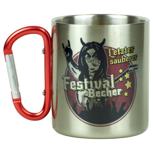 Karabinertasse mit Heavy Metal Festival Motiv
