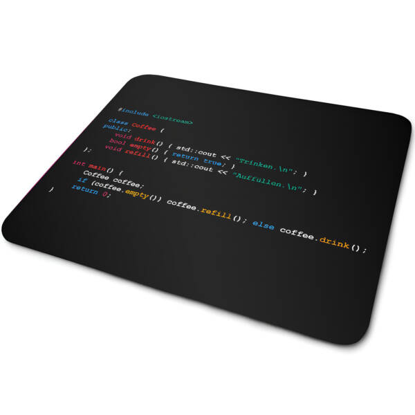 Coding Mousepad für Informatiker/Programmierer | Mit Code-Snippet | Lustige Geschenkidee für Geeks