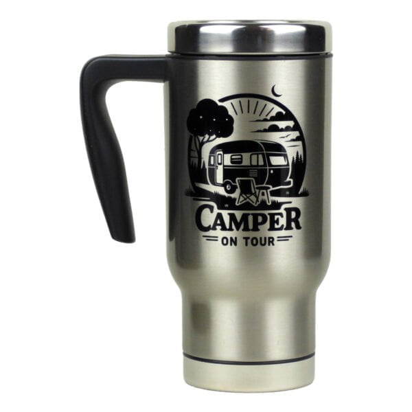 Edelstahl Thermobecher mit Camping-Motiv