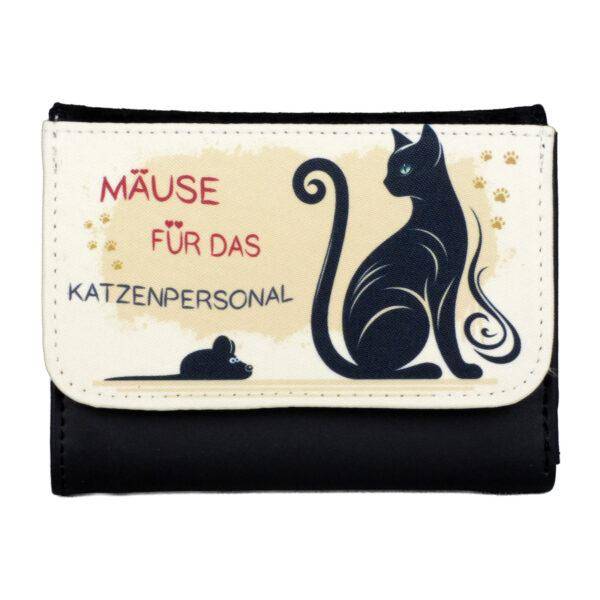 Lustige Katzen-Geldbörse ‘Mäuse für das Katzenpersonal’ – Geschenk für Katzenbesitzer mit Humor