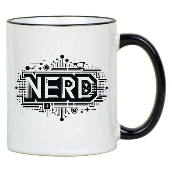 Geschenk für Nerds – Keramiktasse mit Nerd-Motiv – Für Computer-Fans und Gamer, 330ml