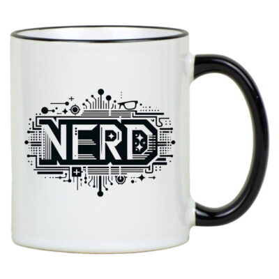 Geschenk für Nerds – Keramiktasse mit Nerd-Motiv – Für Computer-Fans und Gamer, 330ml