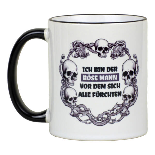 Kaffeetasse böser Mann