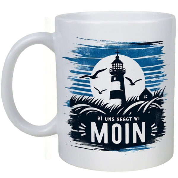 Keramiktasse Moin Motiv