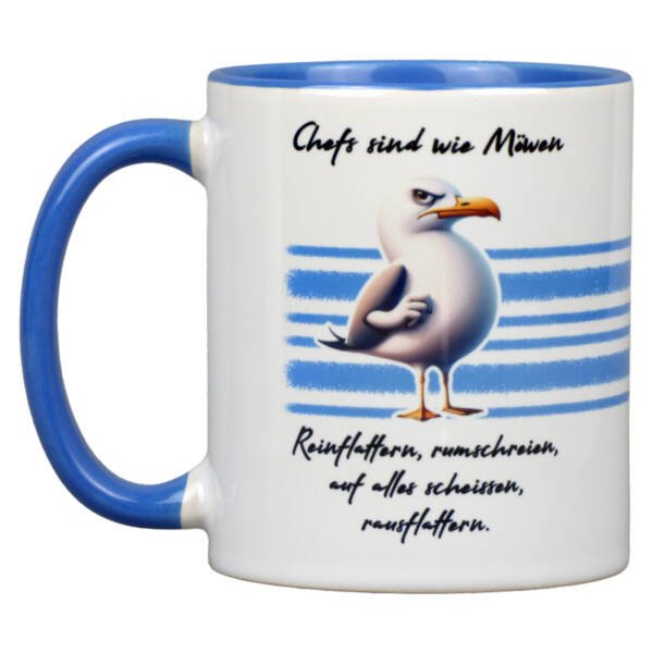Maritime Kaffee Tasse mit Möwe