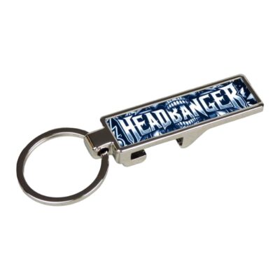 Headbanger Metal-Geschenk Flaschenöffner aus Edelstahl, 57 mm x 17 mm