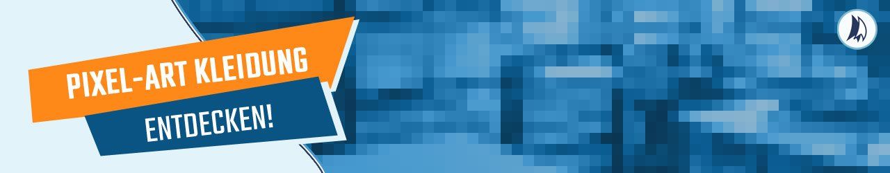Pixel-Art und Retro-Gaming Kleidung im Fördeblau Shop