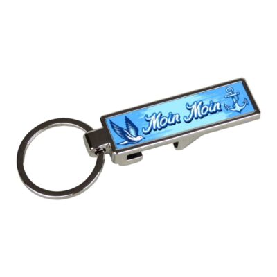 Schlüsselanhänger als maritimes Accessoire im Moin Moin Design, 57×17 mm