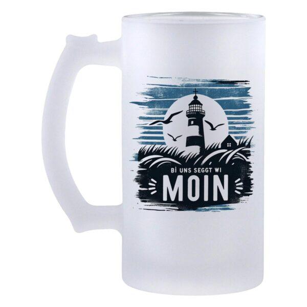 Bierglas Geschenkidee maritim mit Leuchtturm Motiv