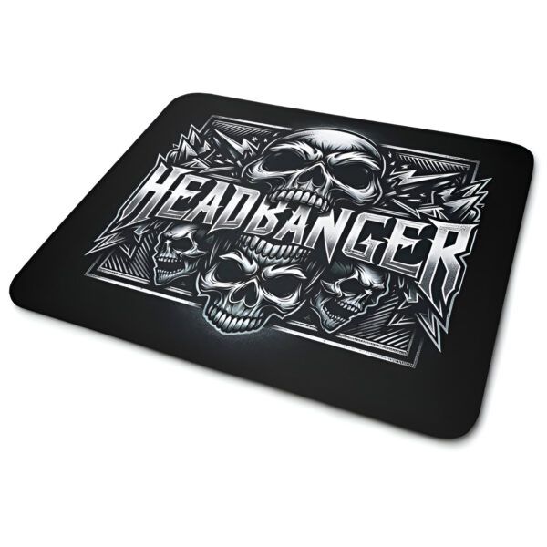 Heavy-Metal Fanartikel Mousepad im Headbanger Design, 23x19cm