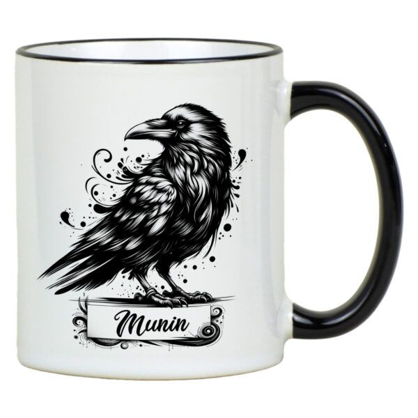 Hugin und Munin – Die Zwei Raben Odins auf einer Tasse, 330ml