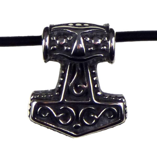 Wikinger Halskette mit kleinem Edelstahl Damen Thors Hammer | Cooles Wikinger Geschenk für Frauen