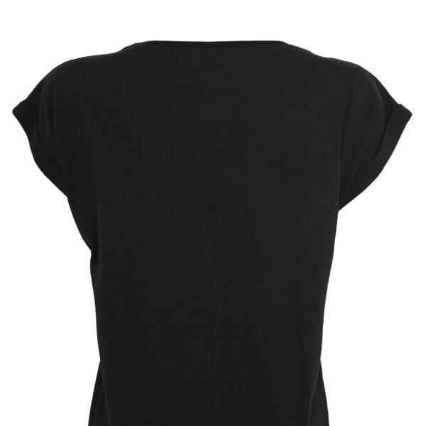 Damen T-Shirt unbedruckt schwarz hinten
