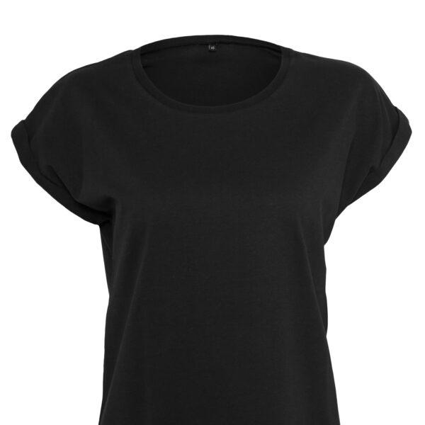 Damen T-Shirt schwarz unbedruckt vorne